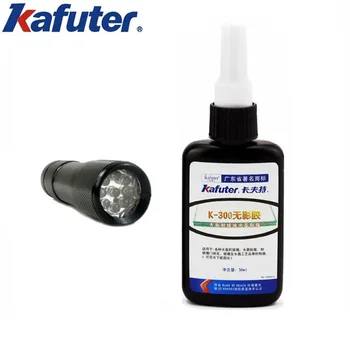 50ml Kafuter Lipici UV Uscare UV Adeziv K-300 Transparent Cristal și Sticlă Adeziv cu Lanterna UV