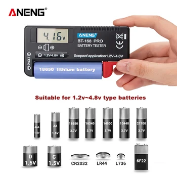 ANENG BT-168 PRO Digital Baterie de Litiu de Capacitate Tester Carouri sarcina analizor de validare Afișare AAA AA Celule Buton Universal de testare