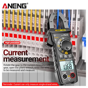 ANENG CM82 Clamp Meter Instrument DC/AC 600A Curent de Tensiune de 6000 de Capete de acuzare Multimetru Ampermetru Tester Auto Amp Hz Capacitate NCV Ohm Test