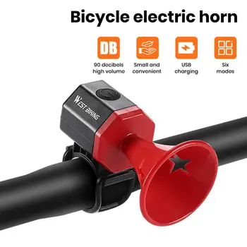 Ciclism Claxon Bicicleta Electrica Corn Impermeabil Reîncărcabile Biciclete Electrice Corn Mare Decibel mai Multe Moduri pentru Instalare Simplă