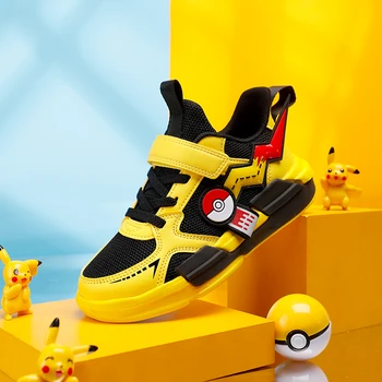 Copil Adidasi Casual Pikachu Copii de Desene animate Pantofi de Sport Fată Băiat Student Rularea Pantofi Respirabil Usoare Dimensiune 28-39