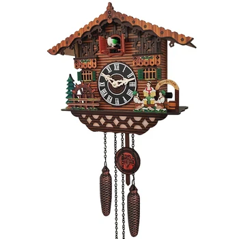 Din lemn Ceas de Perete Ceas de Pasăre Ceas Deșteptător Ceasuri cu Cuc pentru Acasă Copil de Cameră Decor