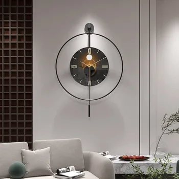 Lumină moderne de lux living simplu ceas de perete spaniolă creatoare de moda ceas swing-hammer retro Roman decorative ceas de perete