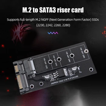 M2 SATA3.0 SSD Converter 6Gbps Conversie Bord Adaptor de Bord Suport de unitati solid state 2230 2242 M2 SSD Suport de unitati solid state 2260 2280 M2 SSD