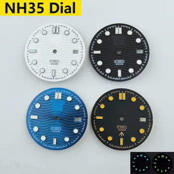 NH35 dial NH36 dial cadran de Ceas S cadran albastru dial luminos Potrivit pentru NH35 NH36 mișcare accesorii ceas de Ceas, instrumentul de reparare