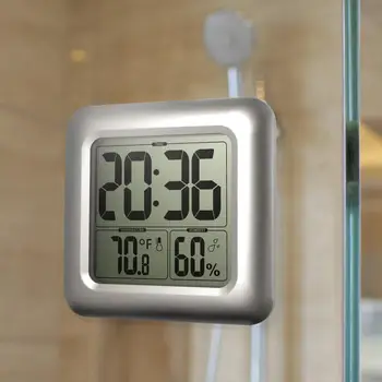 Noul Digital de Baie Ceasuri Simplu LCD Ceas cu Alarma Electronic rezistent la apa Temperatura Umiditate Baie Ceas Deșteptător Agățat Timer