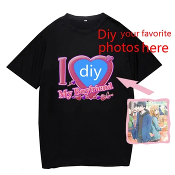 Personalizat DIY Tricou pentru Femei/Bărbați Cuplu Tricouri Supradimensionate Text/ Logo/Imaginea Imprimate Topuri Casual Tee Streetwear Cadou de Ziua de nastere