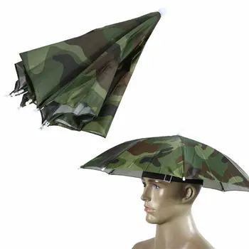 Pliabil pentru Pescuit, Drumetii, Camping în aer liber, Sport, articole pentru acoperirea capului Pălăria în Cap de Soare Ploaie Umbrela Umbrela din Nylon Elastic cu Bandă de susținere