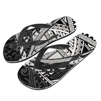 Polineziene Tribal Hawaiian Totem Tatuaj Hawaii Imprimeuri Vara Papuci Barbati Flip Flops, Sandale de Plajă Non-alunecare Casual Pantofi Plat