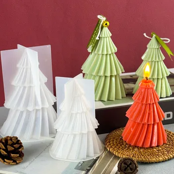 Pomul de crăciun din Silicon Lumânare Mucegai DIY de Crăciun Ornament de a Face Aromath Săpun Rășină Mortar de Turnare Matrite Decor Acasă Ambarcațiuni Cadou