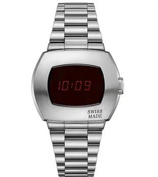 Pătrat ceas electronic Bărbați Elvețian de brand de moda de Înaltă Sens Ins Moda ceas high-end pot fi gravate