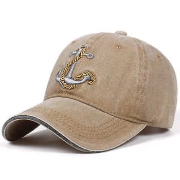Se Spală Nou Cârlig De Pește Broderie Baseball Cap Reglabil Hip Hop Capace De Bumbac Femei, Omul Cu Pălăria În Aer Liber De Agrement Soare Snapback Hat