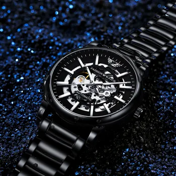 TRSOYE Brand de Top Tourbillon din Oțel Inoxidabil ceas Mecanic de Moda Încheietura Ceasuri pentru Barbati montre homme