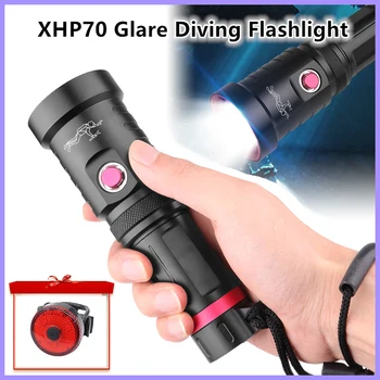 XHP70 Puternic Lanterna LED-uri Subacvatice Lanterna Focus Fix Amfibii Lanterna Profesionala Scufundări Orbire Lanterna în aer liber