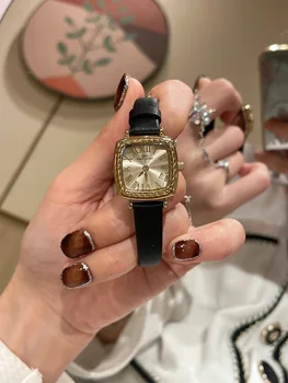 temperament retro elegante femei ceas periat cadran de moda casual, de nișă cuarț ceas de aur Brand de Top rafinat femei ceas