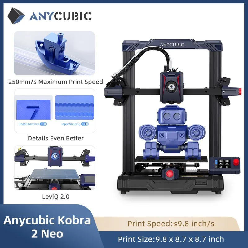 5 Livrare Rapida Anycubic Automat de Nivelare cu Incandescență Anycubic Kobra 2 Neo Imprimante 3d Pret pentru Casa