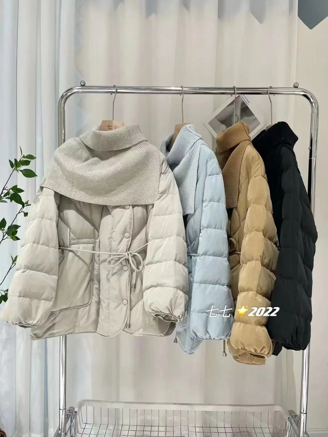 Iarna 2023 Noua Moda coreeană Jos Jacheta Tricotate Gât Set de Două piese cu Dantela-up Talie Paltoane Elegante Vânt de Toamnă Uza