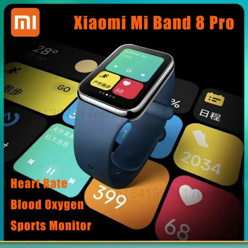 Xiaomi Mi Band 8 Pro Somn Monitor de Ritm Cardiac de Oxigen din Sange Brățară Sport rezistent la apa 1.74 cm 60Hz Plin de Culoare NFC Smart Watch