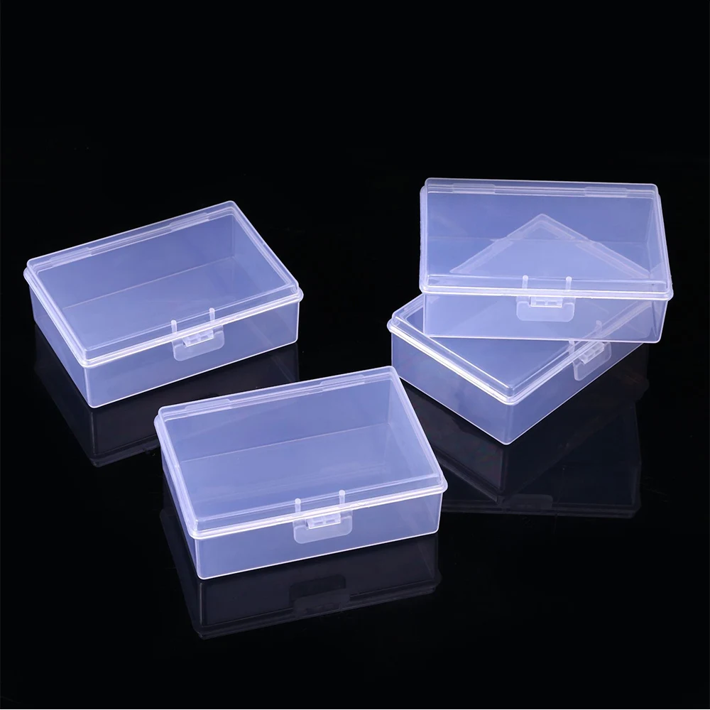 Mini Cutii Dreptunghi De Plastic Cutie De Depozitare Practice Mat Translucid Set De Instrumente Șirag De Mărgele Bijuterii Caz De Afișare Organizator Container
