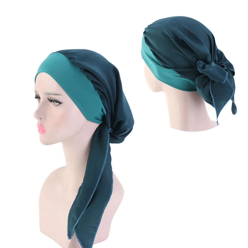 2023 Noi Elastic Moda Turban Pălărie De Culoare Solidă Femei Iarna Cald Văl Capota Interior Hijabs Capac Musulmane Hijab Femme Înfășurați Capul