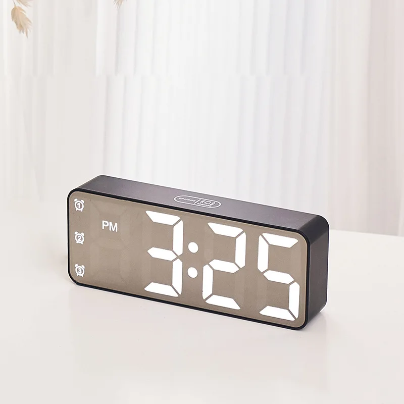 Ceas cu Alarmă Digital Voice Control Teperature Amânare Modul de Noapte Desktop Ceas de Masa Atingere Anti-deranja Funtion LED-uri Ceasuri Ceas