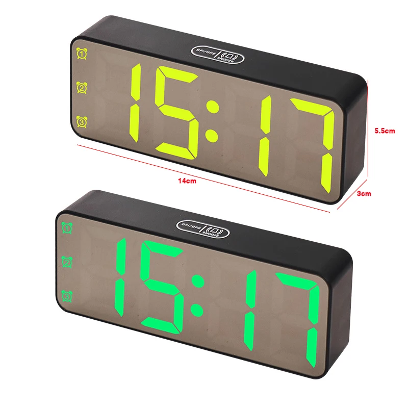 Ceas cu Alarmă Digital Voice Control Teperature Amânare Modul de Noapte Desktop Ceas de Masa Atingere Anti-deranja Funtion LED-uri Ceasuri Ceas